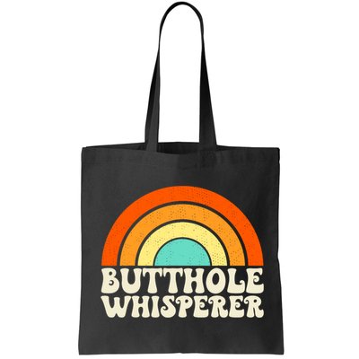 Butthole Whisperer Sarcastic Jokes Retro Groovy Rainbow Bag