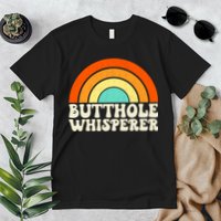 Butthole Whisperer Sarcastic Jokes Retro Groovy Rainbow Premium T-Shirt