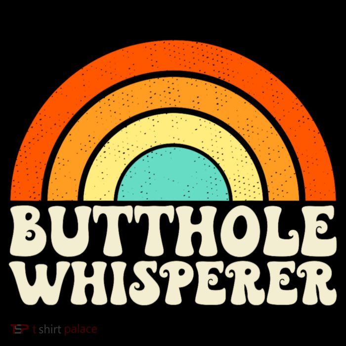 Butthole Whisperer Sarcastic Jokes Retro Groovy Rainbow Visor