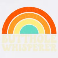 Butthole Whisperer Sarcastic Jokes Retro Groovy Rainbow Garment-Dyed Sweatshirt