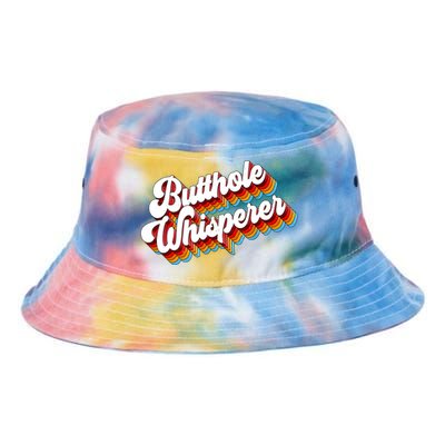 Butthole Whisperer Sarcastic Jokes Retro Tie Dye Newport Bucket Hat