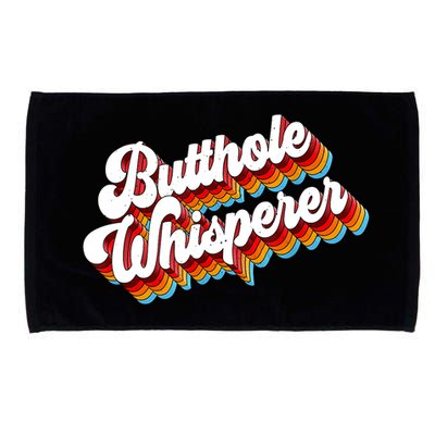 Butthole Whisperer Sarcastic Jokes Retro Microfiber Hand Towel