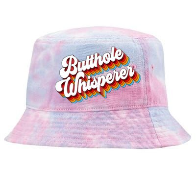 Butthole Whisperer Sarcastic Jokes Retro Tie-Dyed Bucket Hat