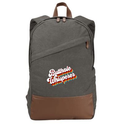 Butthole Whisperer Sarcastic Jokes Retro Cotton Canvas Backpack