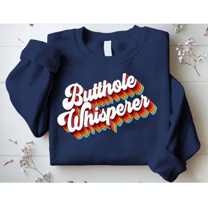 Butthole Whisperer Sarcastic Jokes Retro Sweatshirt