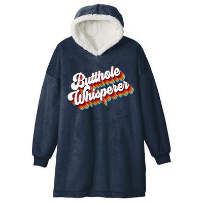 Butthole Whisperer Sarcastic Jokes Retro Hooded Wearable Blanket