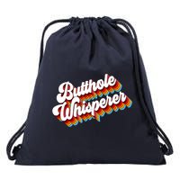Butthole Whisperer Sarcastic Jokes Retro Drawstring Bag