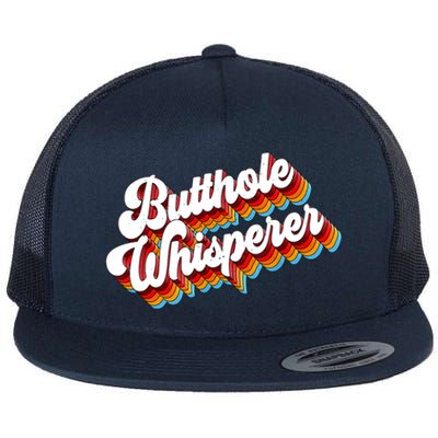 Butthole Whisperer Sarcastic Jokes Retro Flat Bill Trucker Hat