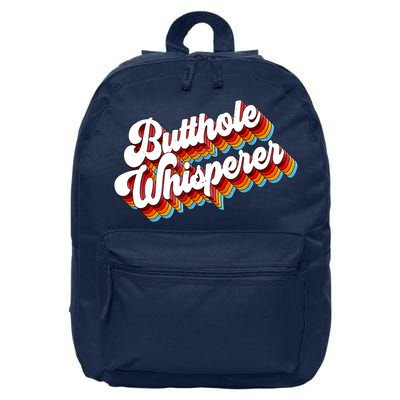 Butthole Whisperer Sarcastic Jokes Retro 16 in Basic Backpack