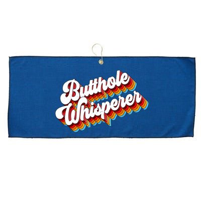 Butthole Whisperer Sarcastic Jokes Retro Large Microfiber Waffle Golf Towel