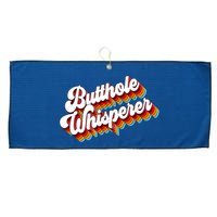 Butthole Whisperer Sarcastic Jokes Retro Large Microfiber Waffle Golf Towel