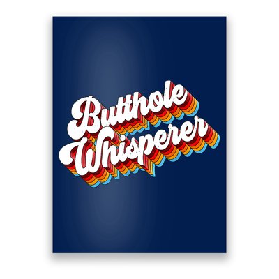Butthole Whisperer Sarcastic Jokes Retro Poster