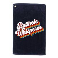 Butthole Whisperer Sarcastic Jokes Retro Golf Towel