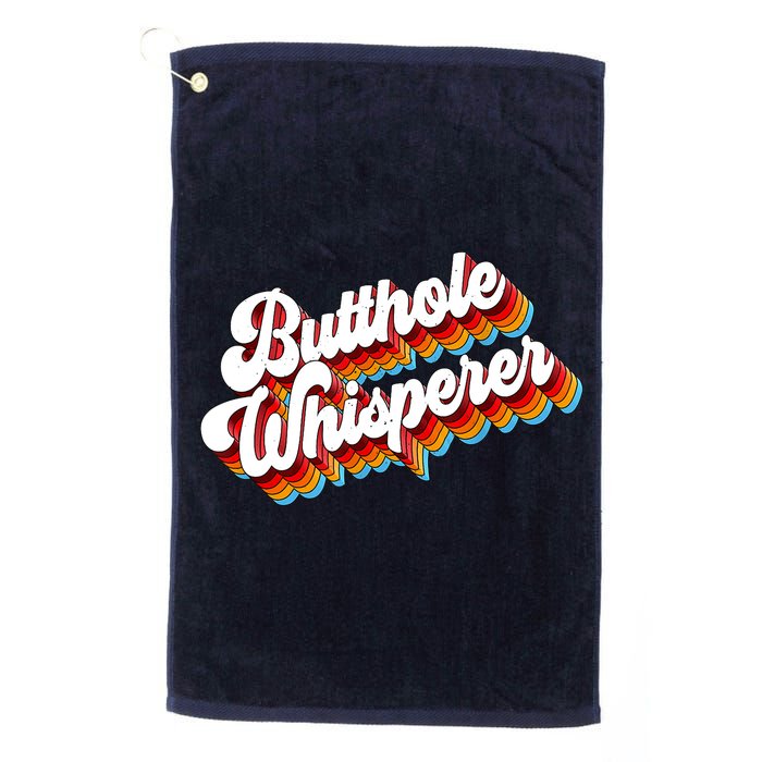 Butthole Whisperer Sarcastic Jokes Retro Golf Towel