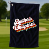 Butthole Whisperer Sarcastic Jokes Retro Golf Towel