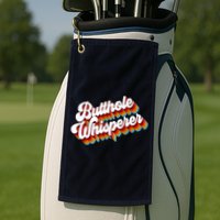 Butthole Whisperer Sarcastic Jokes Retro Golf Towel