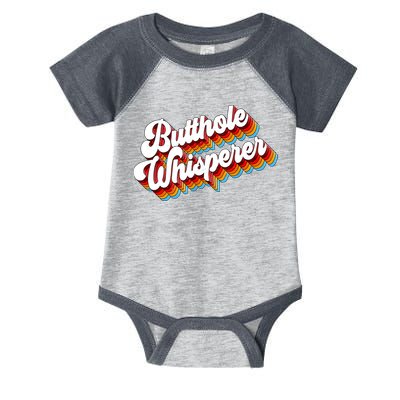 Butthole Whisperer Sarcastic Jokes Retro Infant Baby Jersey Bodysuit