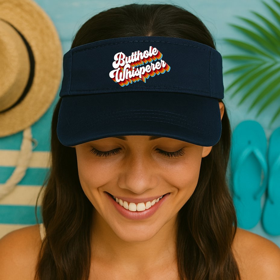 Butthole Whisperer Sarcastic Jokes Retro Visor