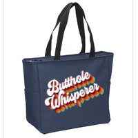 Butthole Whisperer Sarcastic Jokes Retro Zip Tote Bag
