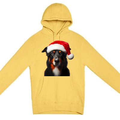 Beauceron With Santa Hat Christmas Dog Owner Lover Xmas Mom Gift Premium Pullover Hoodie