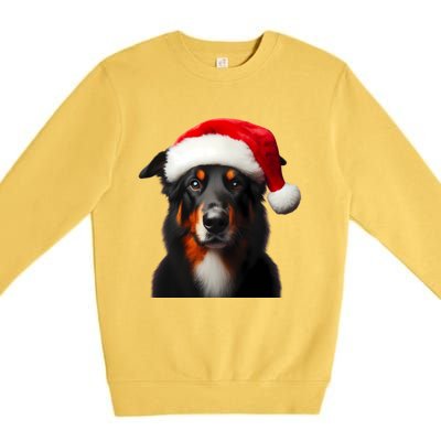 Beauceron With Santa Hat Christmas Dog Owner Lover Xmas Mom Gift Premium Crewneck Sweatshirt