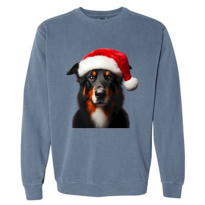 Beauceron With Santa Hat Christmas Dog Owner Lover Xmas Mom Gift Garment-Dyed Sweatshirt