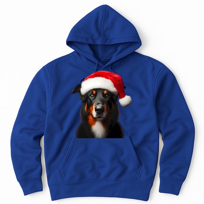 Beauceron With Santa Hat Christmas Dog Owner Lover Xmas Mom Gift Hoodie