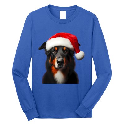 Beauceron With Santa Hat Christmas Dog Owner Lover Xmas Mom Gift Long Sleeve Shirt