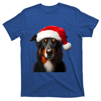 Beauceron With Santa Hat Christmas Dog Owner Lover Xmas Mom Gift T-Shirt