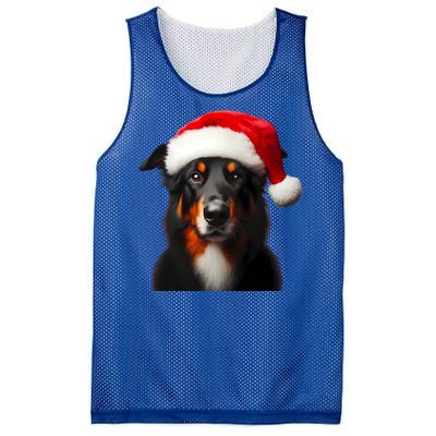 Beauceron With Santa Hat Christmas Dog Owner Lover Xmas Mom Gift Mesh Reversible Basketball Jersey Tank