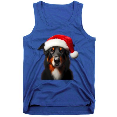 Beauceron With Santa Hat Christmas Dog Owner Lover Xmas Mom Gift Tank Top