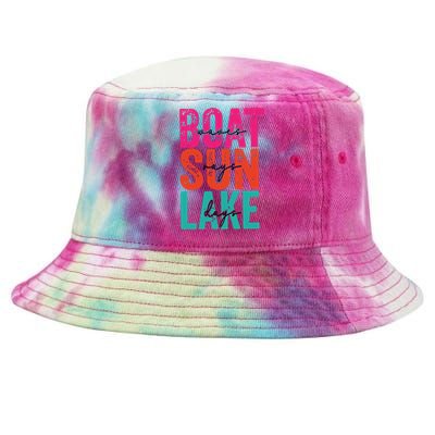 Boat Waves Sun Rays Lake Days Tie-Dyed Bucket Hat