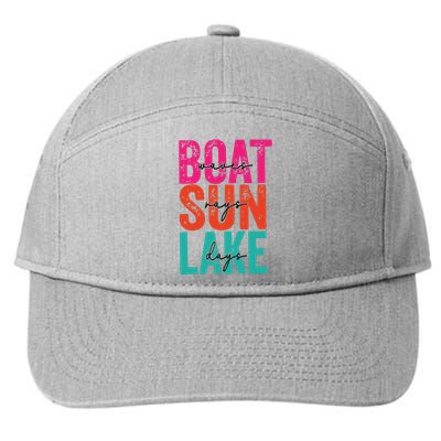 Boat Waves Sun Rays Lake Days 7-Panel Snapback Hat