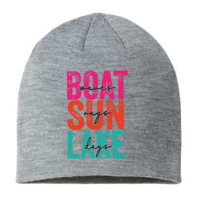 Boat Waves Sun Rays Lake Days Sustainable Beanie