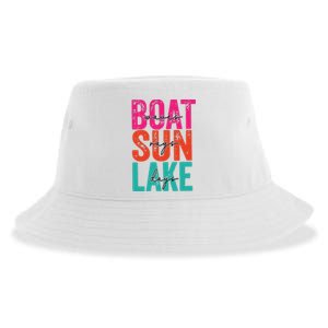 Boat Waves Sun Rays Lake Days Sustainable Bucket Hat