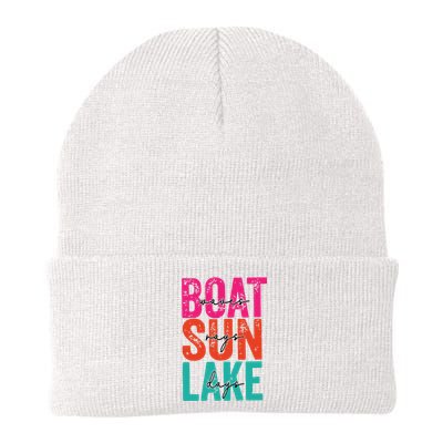 Boat Waves Sun Rays Lake Days Knit Cap Winter Beanie