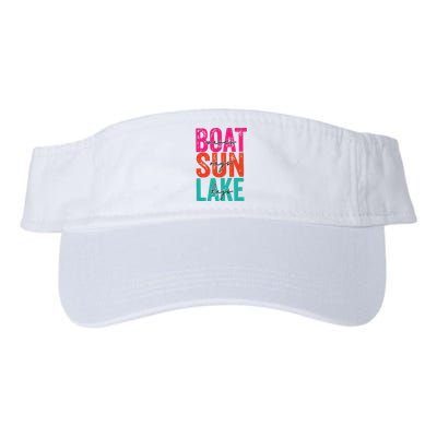 Boat Waves Sun Rays Lake Days Valucap Bio-Washed Visor