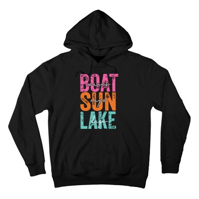 Boat Waves Sun Rays Lake Days Hoodie