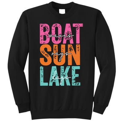 Boat Waves Sun Rays Lake Days Sweatshirt