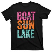 Boat Waves Sun Rays Lake Days T-Shirt