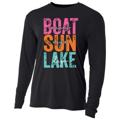 Boat Waves Sun Rays Lake Days Cooling Performance Long Sleeve Crew