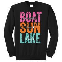 Boat Waves Sun Rays Lake Days Tall Sweatshirt