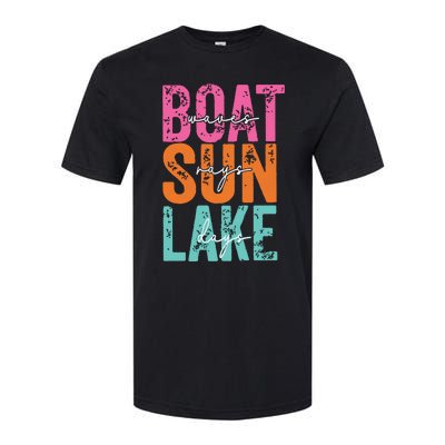 Boat Waves Sun Rays Lake Days Softstyle CVC T-Shirt