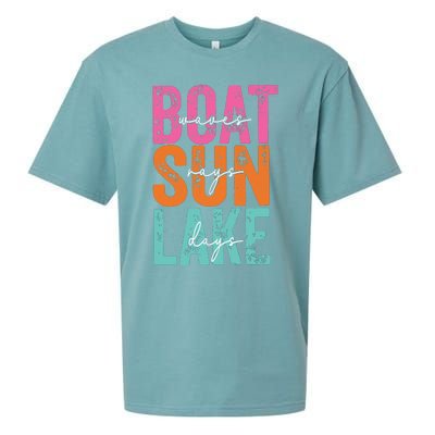 Boat Waves Sun Rays Lake Days Sueded Cloud Jersey T-Shirt