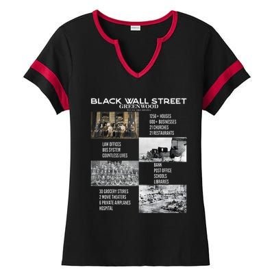 Black Wall Street African American Black History And Legacy Ladies Halftime Notch Neck Tee