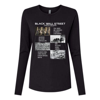 Black Wall Street African American Black History And Legacy Womens Cotton Relaxed Long Sleeve T-Shirt