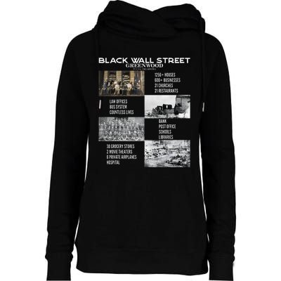 Black Wall Street African American Black History And Legacy Womens Funnel Neck Pullover Hood