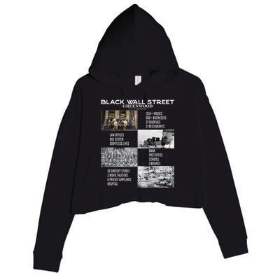 Black Wall Street African American Black History And Legacy Crop Fleece Hoodie