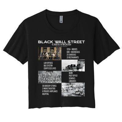 Black Wall Street African American Black History And Legacy Women's Crop Top Tee