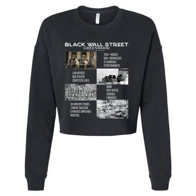 Black Wall Street African American Black History And Legacy Cropped Pullover Crew